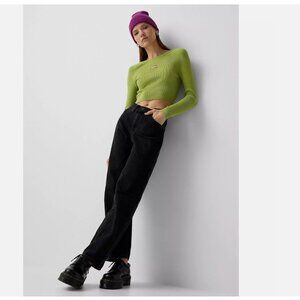 NWT  Levis Womens Mid Rise 94 Baggy Corduroy Jeans Pants Green 26